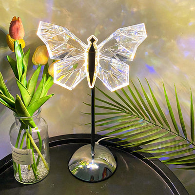 Nordic Creative Butterfly Acrylic Shape LED USB Table Lamp