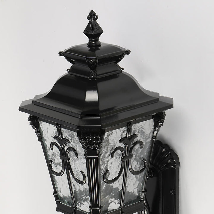 Lampe murale 1 lumière en aluminium moulé sous pression noir rétro Europe pour l&