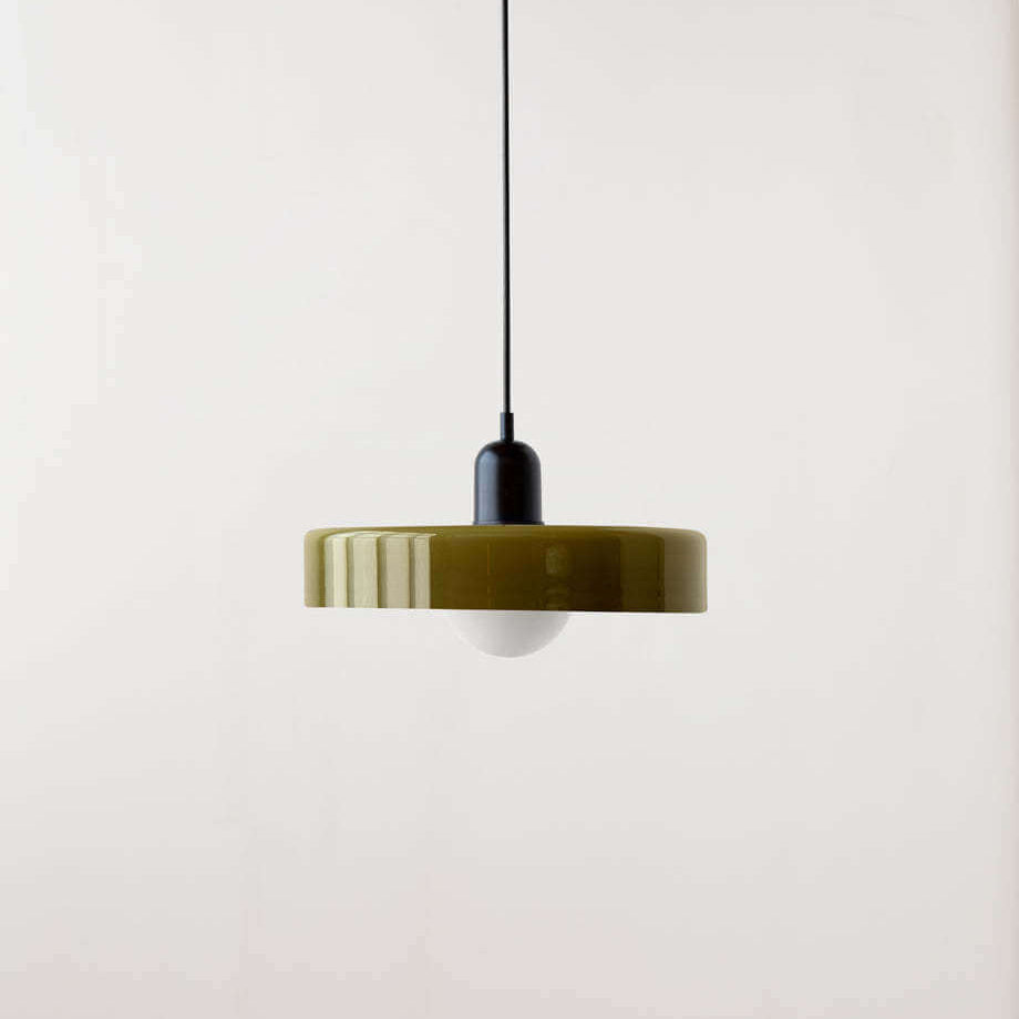 Vintage bunte Glasschale Form 1-Licht Pendelleuchte 
