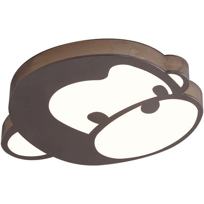 Childlike Cartoon Monkey Design LED Flush Mount Light