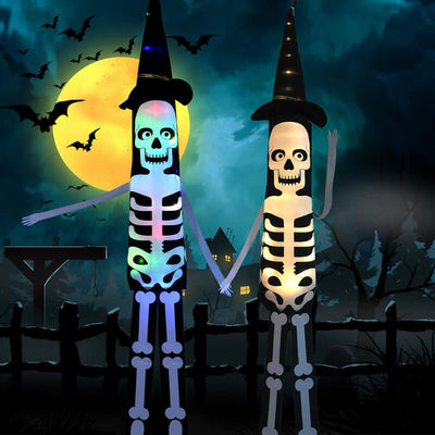 Guirlande lumineuse décorative pour Halloween, fantôme, chauve-souris, citrouille, squelette, fête, Patio 