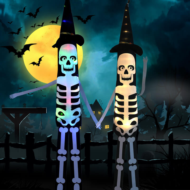 Guirlande lumineuse décorative pour Halloween, fantôme, chauve-souris, citrouille, squelette, fête, Patio 