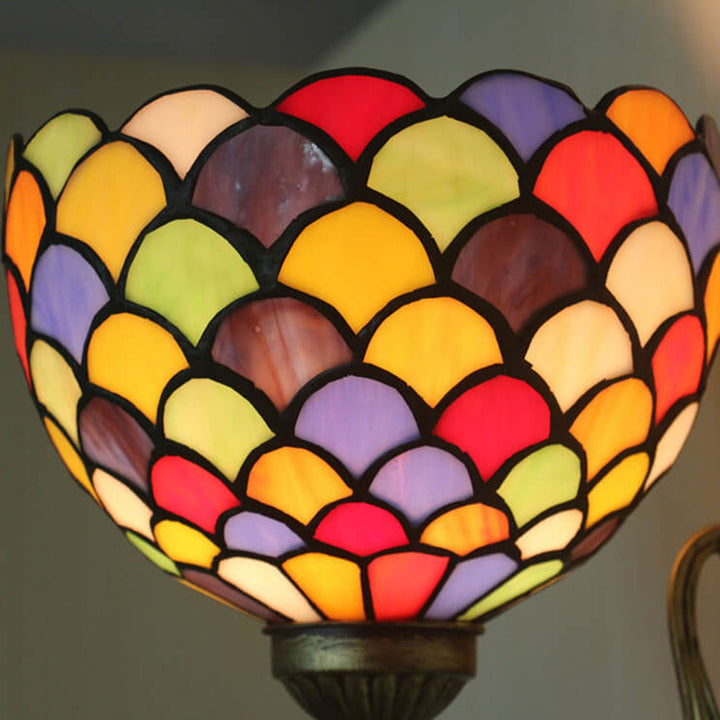 Lámpara de Pared con Pantalla de Vidrio Tiffany Stained Dot de 1 Luz 