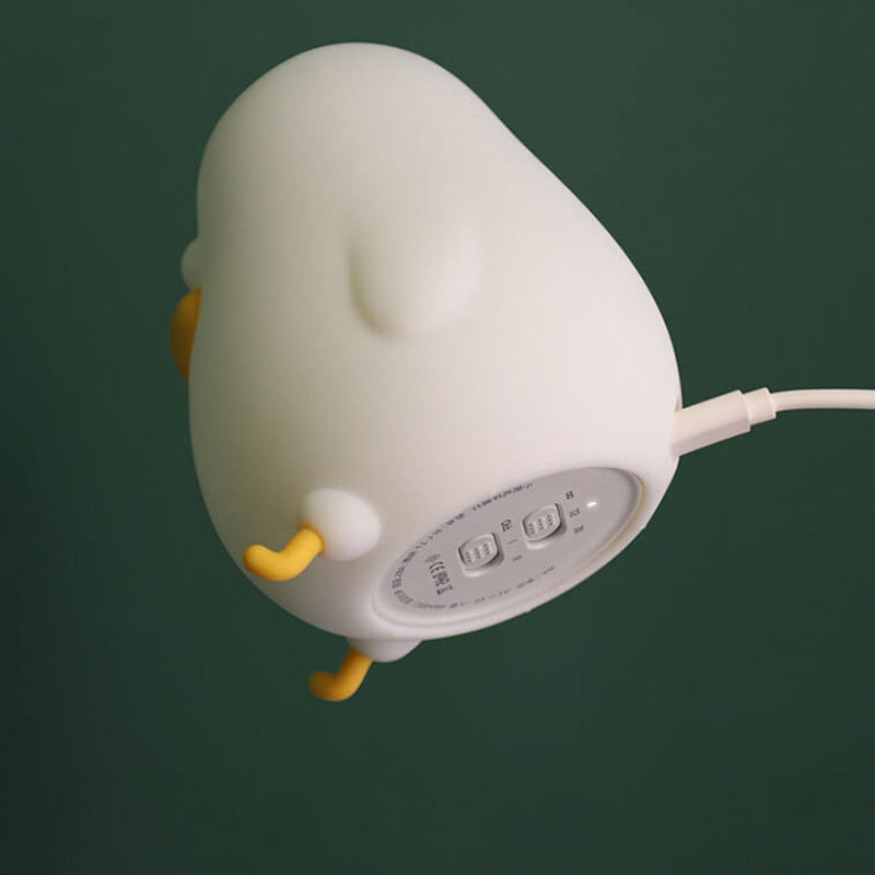 Lampe de table USB avec veilleuse en silicone LED pour poussin dessin animé 