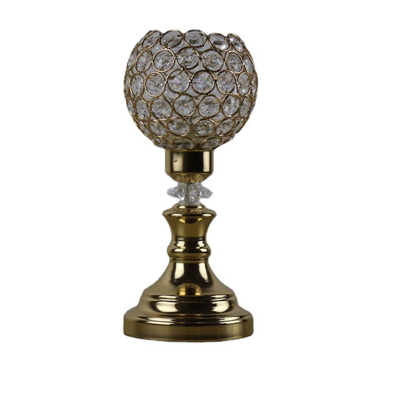 Lampe de Table Artistique à 1 Lumière avec Boule de Cristal de Luxe Européenne 