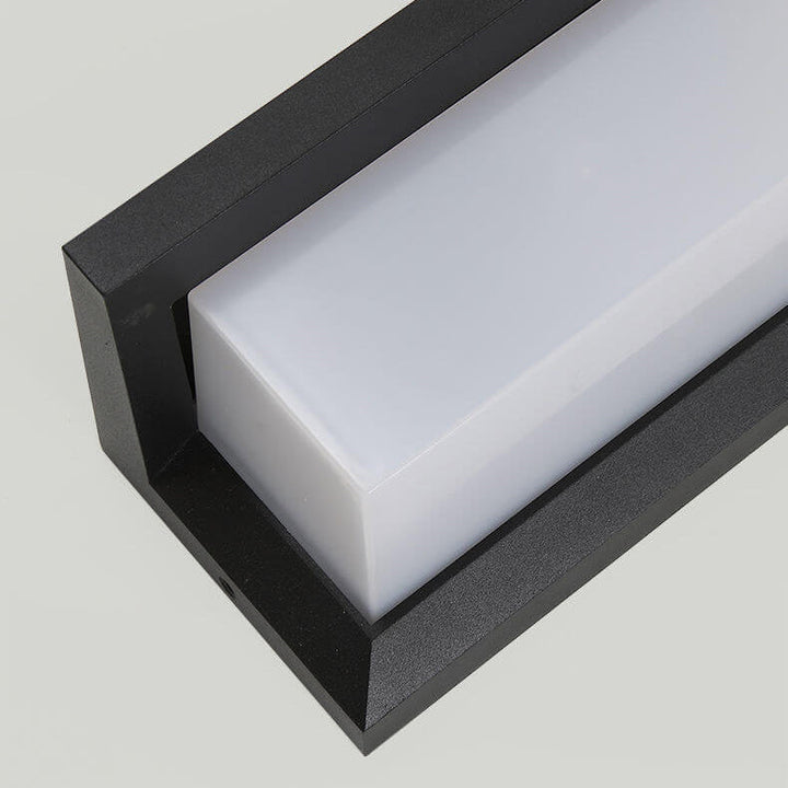 Lámpara Aplique de Pared Impermeable Sensor LED Rectangular Moderna para Exterior 