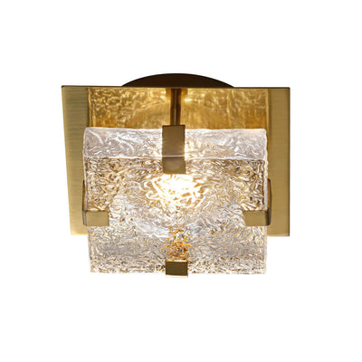 Nordic Luxury Crystal Cube LED Semi-Flush Mount Ceiling Light