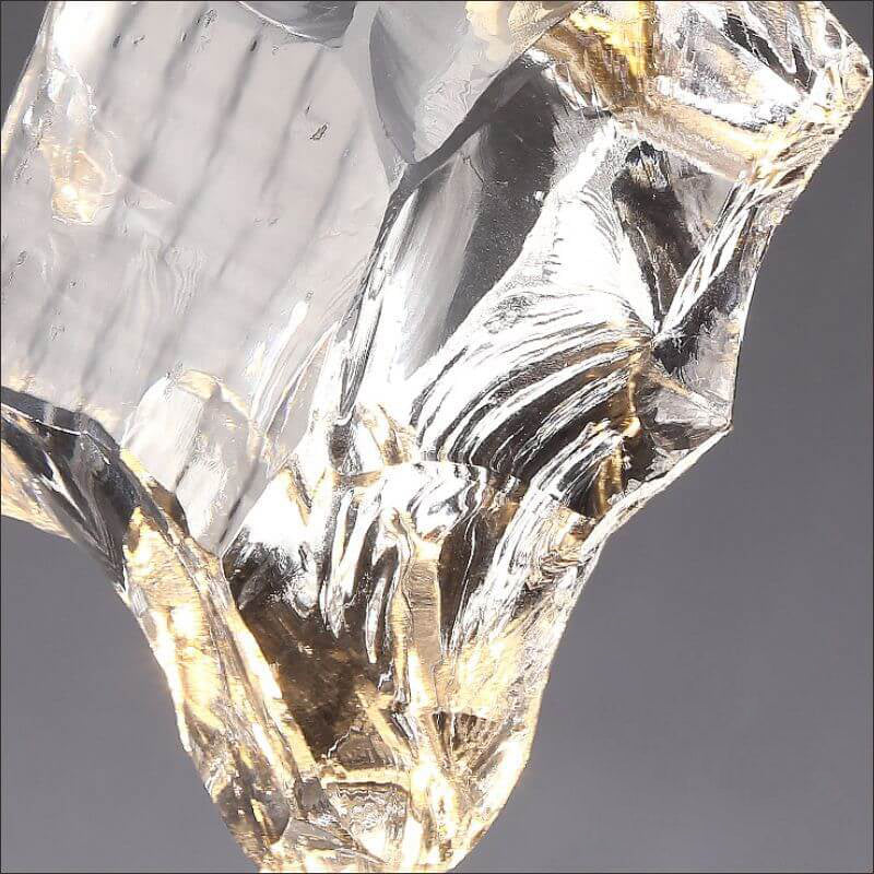 Modern Minimalist Ice Cube Crystal 1-Light Pendant Light