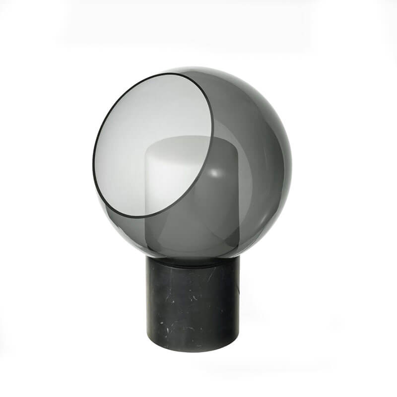 Lámpara de Mesa de 1 Luz con Base de Mármol Minimalista Nórdico y Bola de Vidrio 