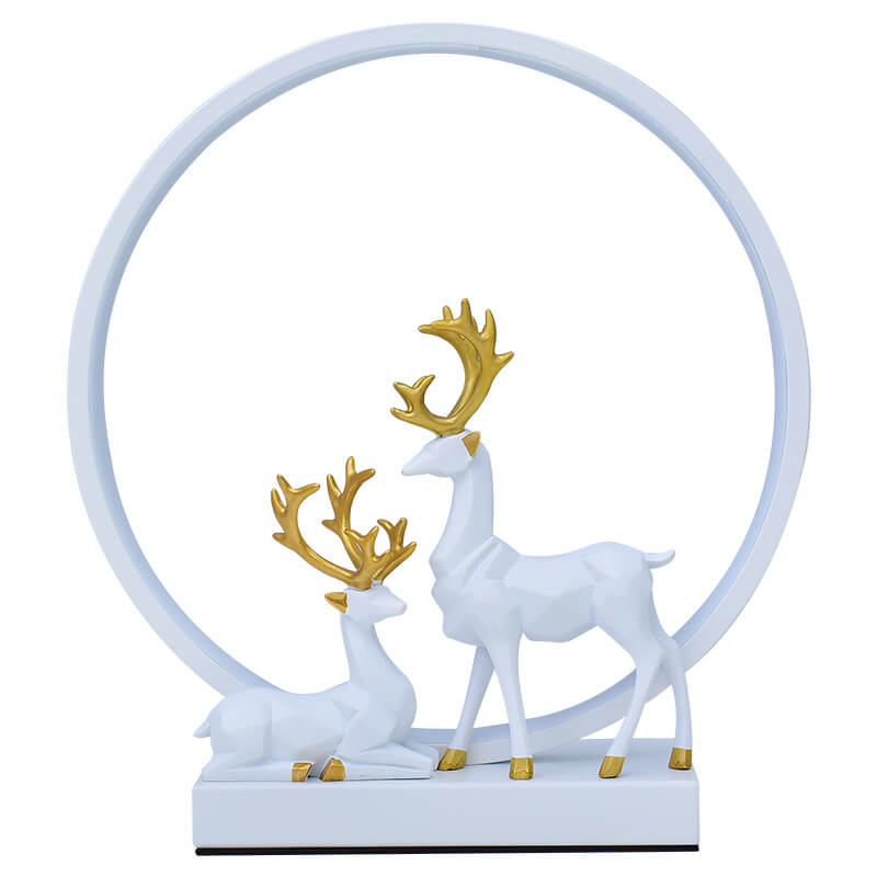 Nordic Creative Circle Deer USB LED Night Light Table Lamp