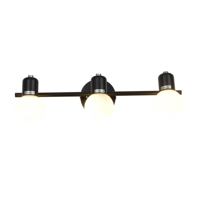 Vintage Weißes Glas Kuppel Schminklicht 2/3 Licht Wandleuchte 