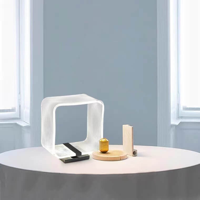 Nordic Square Ring Acryl LED Dekorative Tischlampe 