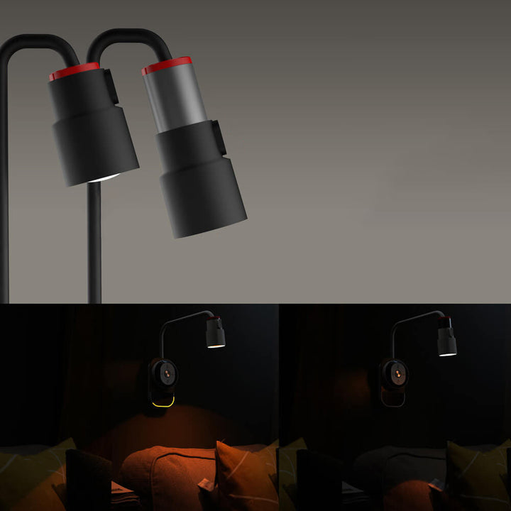 Lampe murale LED SMD en aluminium multifonctionnelle avec télécommande à succion magnétique créative moderne 