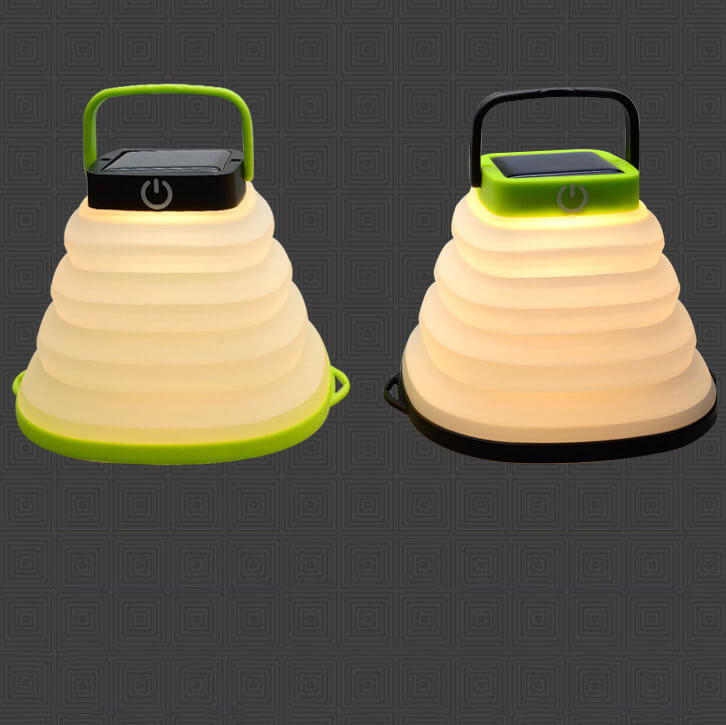 Contemporary Creative Outdoor Solar Folding Cone Waterproof Camping LED Outdoor Light for Outdoor Patio