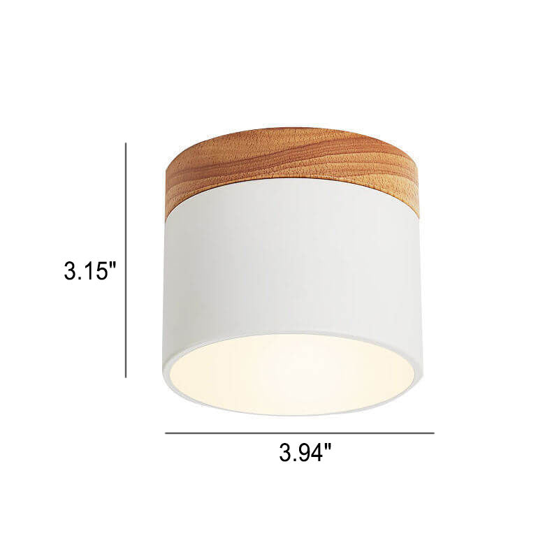 Skandinavische Macaroon Volltonfarbe LED Deckenleuchte Log 