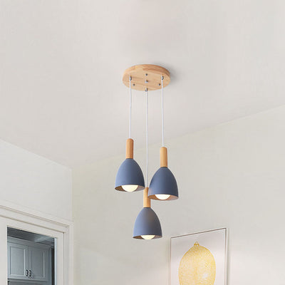 Nordic Minimalist Macaron Solid Color 1/3-Light Chandelier