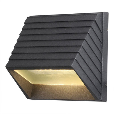 Applique murale étanche à LED trapézoïdale à rayures simples pour extérieur 