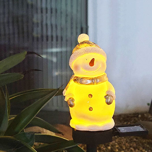 ضوء المناظر الطبيعية بإضاءة LED للحديقة الخارجية على شكل رجل ثلج عصري يعمل بالطاقة الشمسية 