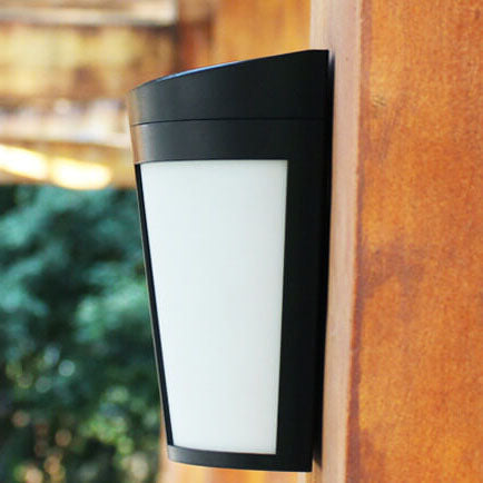 Solar Half Cylinder LED Outdoor Garden Fence Wall Sconce Lamp