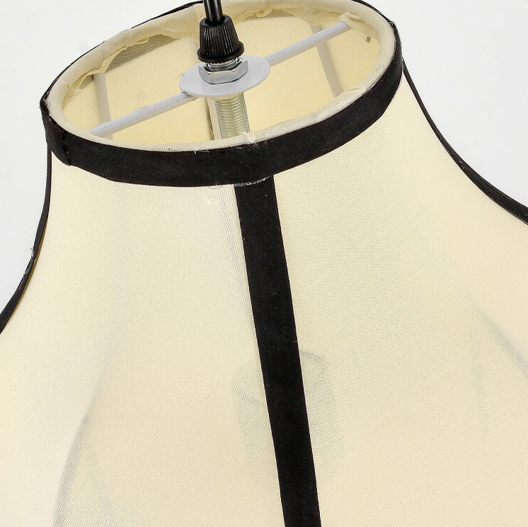 Lanterne ovale antique orientale faite à la main en tissu 1 lumière suspendue 