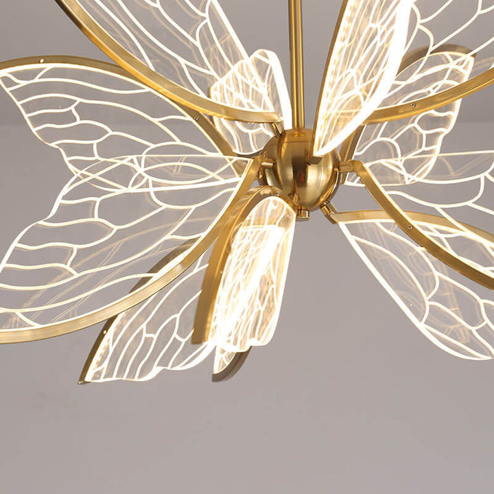 Diseño Moderno de Alas de Mariposa Creativas de Acrílico 12/16-Luces LED Candelabro 
