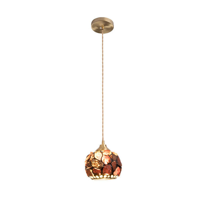 Vintage Creative Shell Round 1-Light Pendant Light