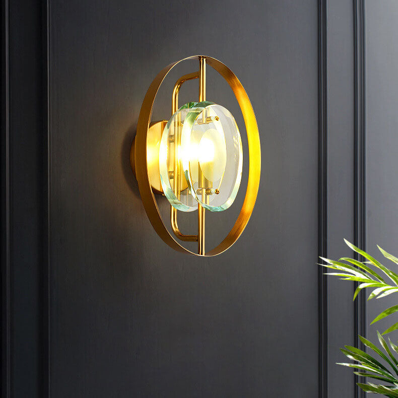 Modern Nordic Light Luxury Creative Round Ring 1-Light Wall Sconce Lamp
