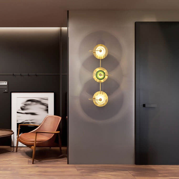 Applique Murale LED en Verre Métal Rond de Luxe Nordique 