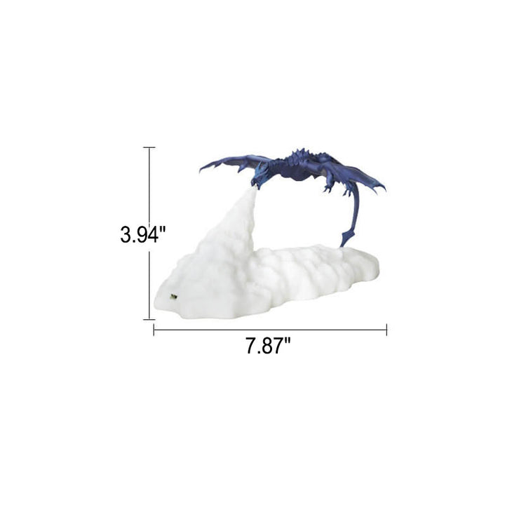 Lampe de table LED Creative 3D imprimée en forme de dragon volcan 