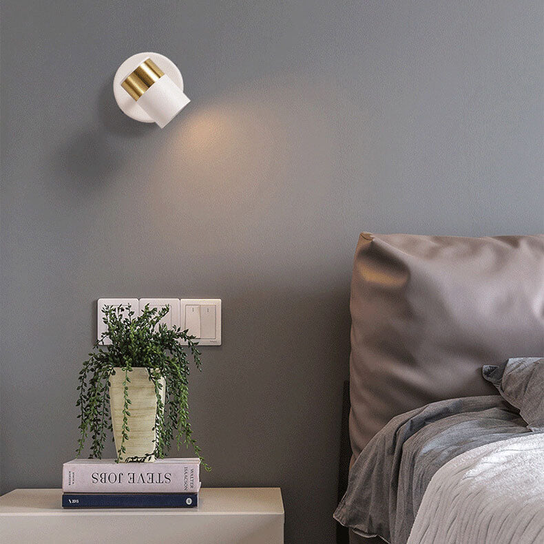 Lámpara Aplique de Pared Cilíndrica de Lujo Ligero Moderno de 1 Luz 