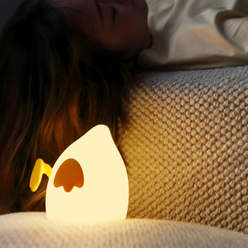 مصباح طاولة LED بإضاءة ليلية من السيليكون بتصميم وردة إبداعية 