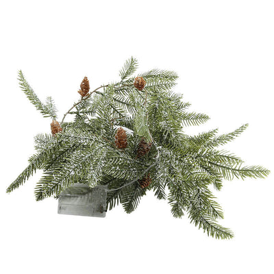 Guirlande lumineuse décorative à LED en forme d'aiguille de pin et de pomme de pin de Noël 