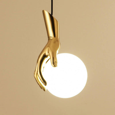 Modern Minimalist Creative All Copper Glass 1-Light Pendant Light