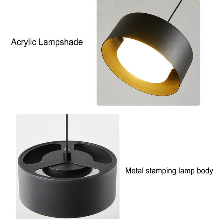 Moderne minimalistische LED-Pendelleuchte mit rundem Kopf aus Eisen