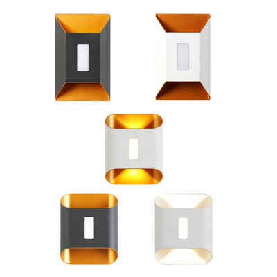 Lampe murale LED de patio étanche moderne en aluminium avec lentille 