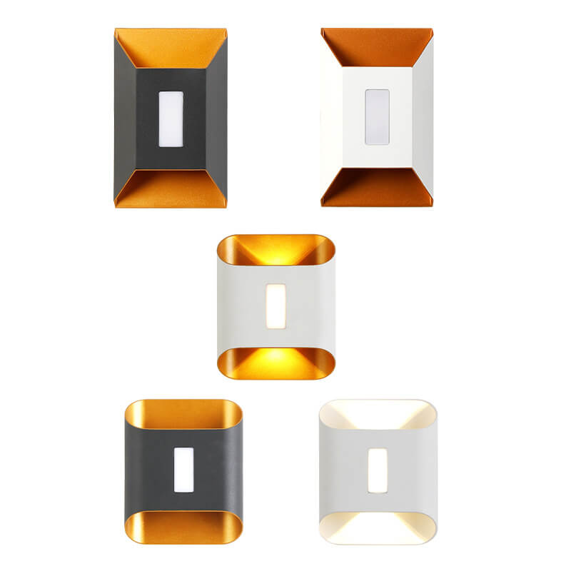 Lampe murale LED de patio étanche moderne en aluminium avec lentille 