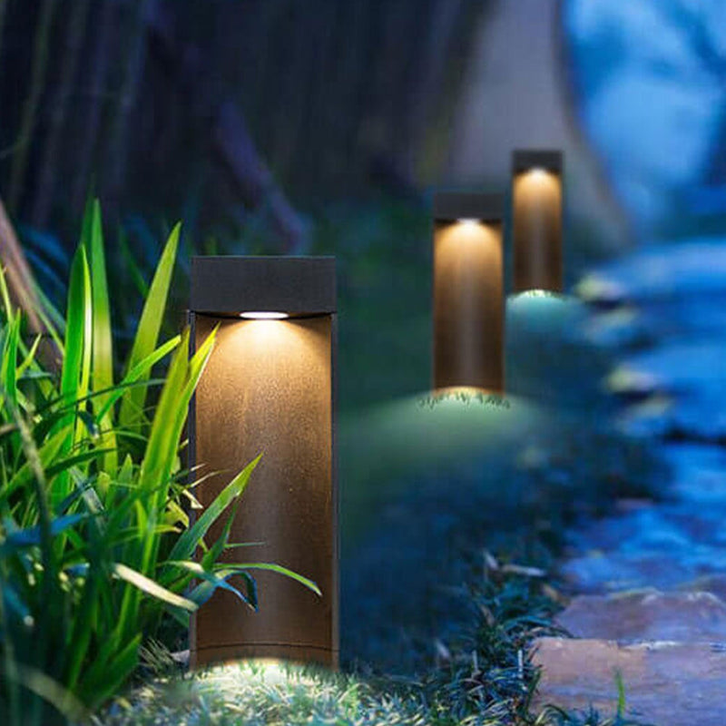 Simple Square Lawn Light Aluminum LED Outdoor Garden Path Lamp