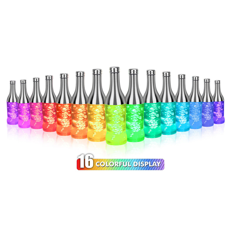 Lampe de table moderne créative à LED RGB colorée en forme de bouteille de vin 