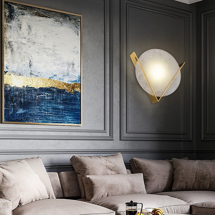 Applique murale LED en lucite ronde de luxe moderne chinoise 