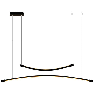 Modern Minimalist Double Curves Line Island Light LED Chandelier