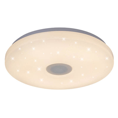 Smart Dimmable LED Remote Control Bluetooth Music Speaker Flush Mount Ceiling Light