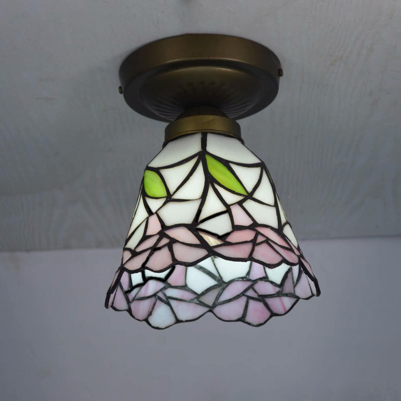 Traditional European Tiffany 1-Light Wall Sconce Lamp For Bedroom