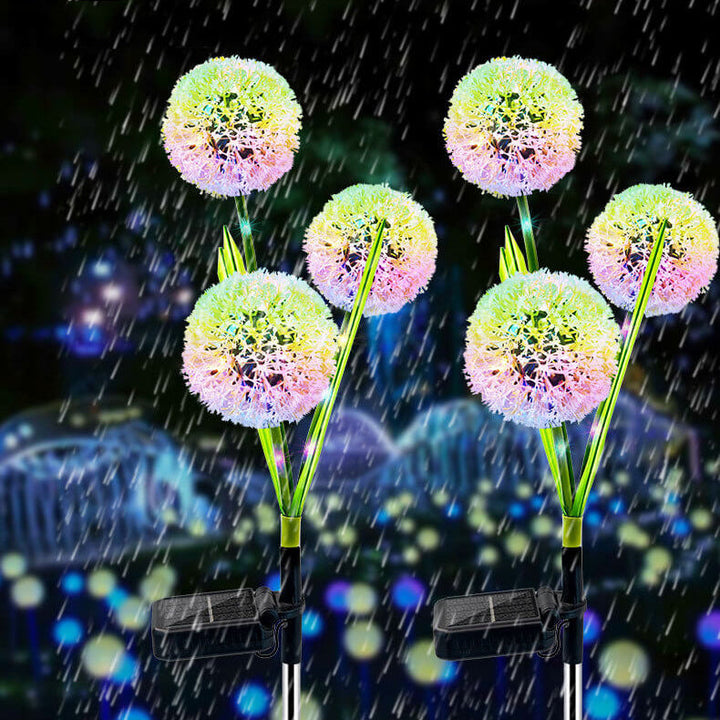Lumière de chemin insérable au sol décorative de jardin extérieure à LED Pissenlit solaire 