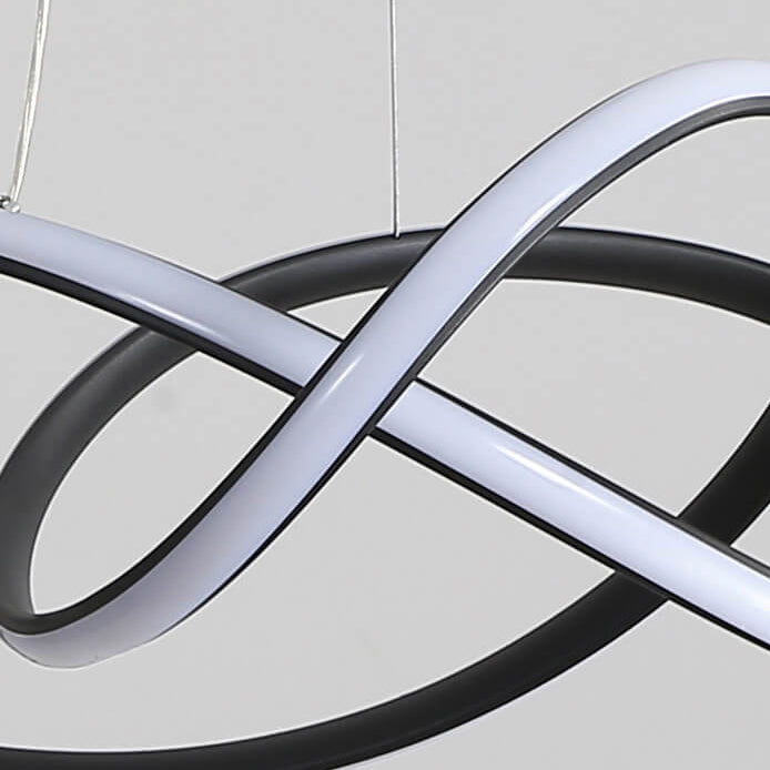 Moderne minimalistische Ring-Aluminiumstreifen-LED-Pendelleuchte 
