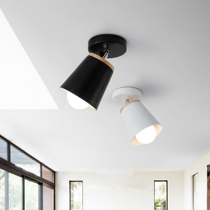 Luz de techo semi empotrada de 1 luz Nordic Macaron Column 