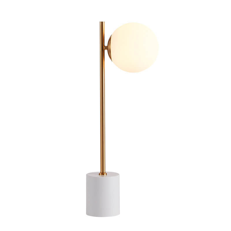 Nordischer minimalistischer Tischlampe mit einem gefrosteten Glaskugel und Marmorsockel, 1 Licht 