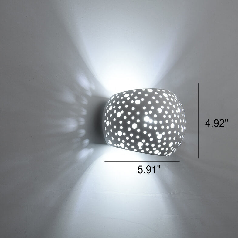 Lámpara de Aplique de Pared de 1 Luz de Yeso Hueco Minimalista Moderno 