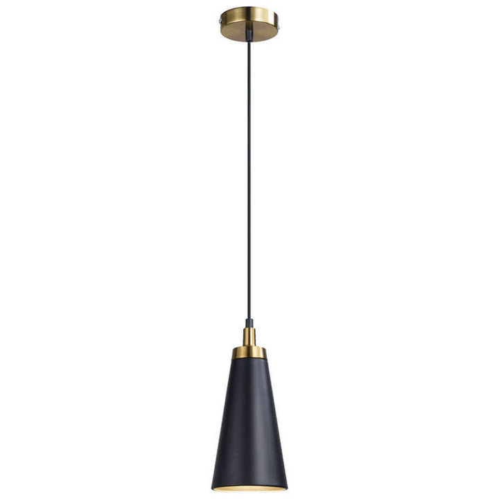 Lustre industriel en fer de luxe léger avec design conique mince à 1 lumière 