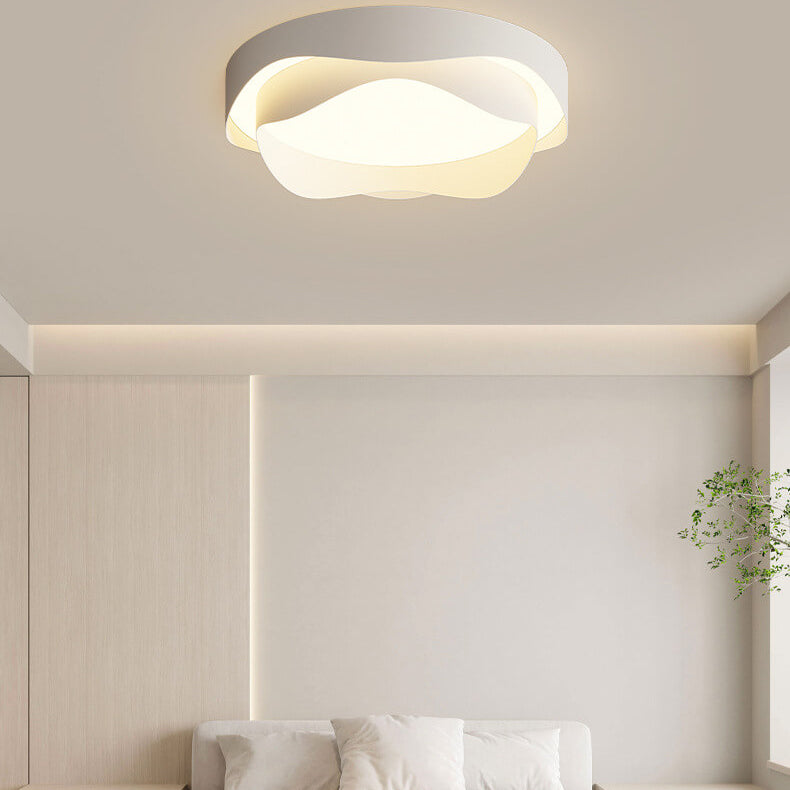 Moderne LED-Unterputzleuchte mit rundem, kreativem, gewelltem Design aus Acryl 