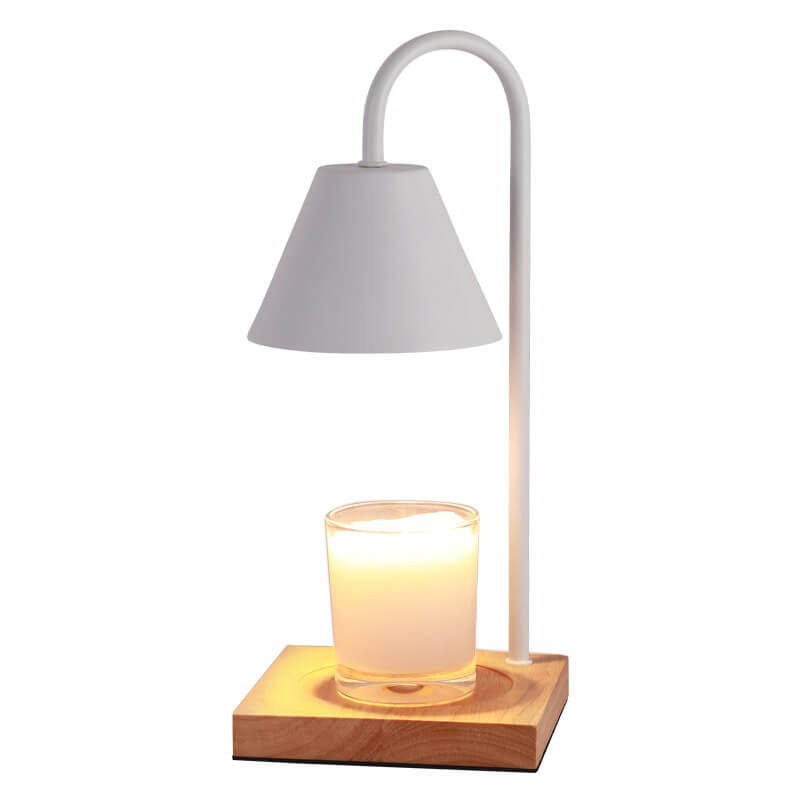Lámpara de mesa de cera fundida de 1 luz con base de mármol sólido nórdico en forma de cono 